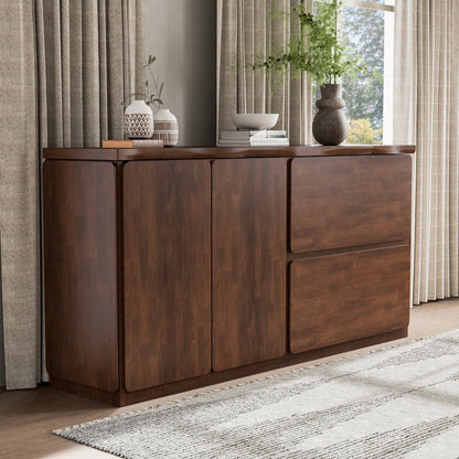 Pascan Rich Walnut Solid Wood Dining Server