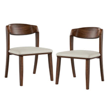 Rich Walnut Dining Chairs Set of 2 with Solid Wood Frame and Comfortable Seating