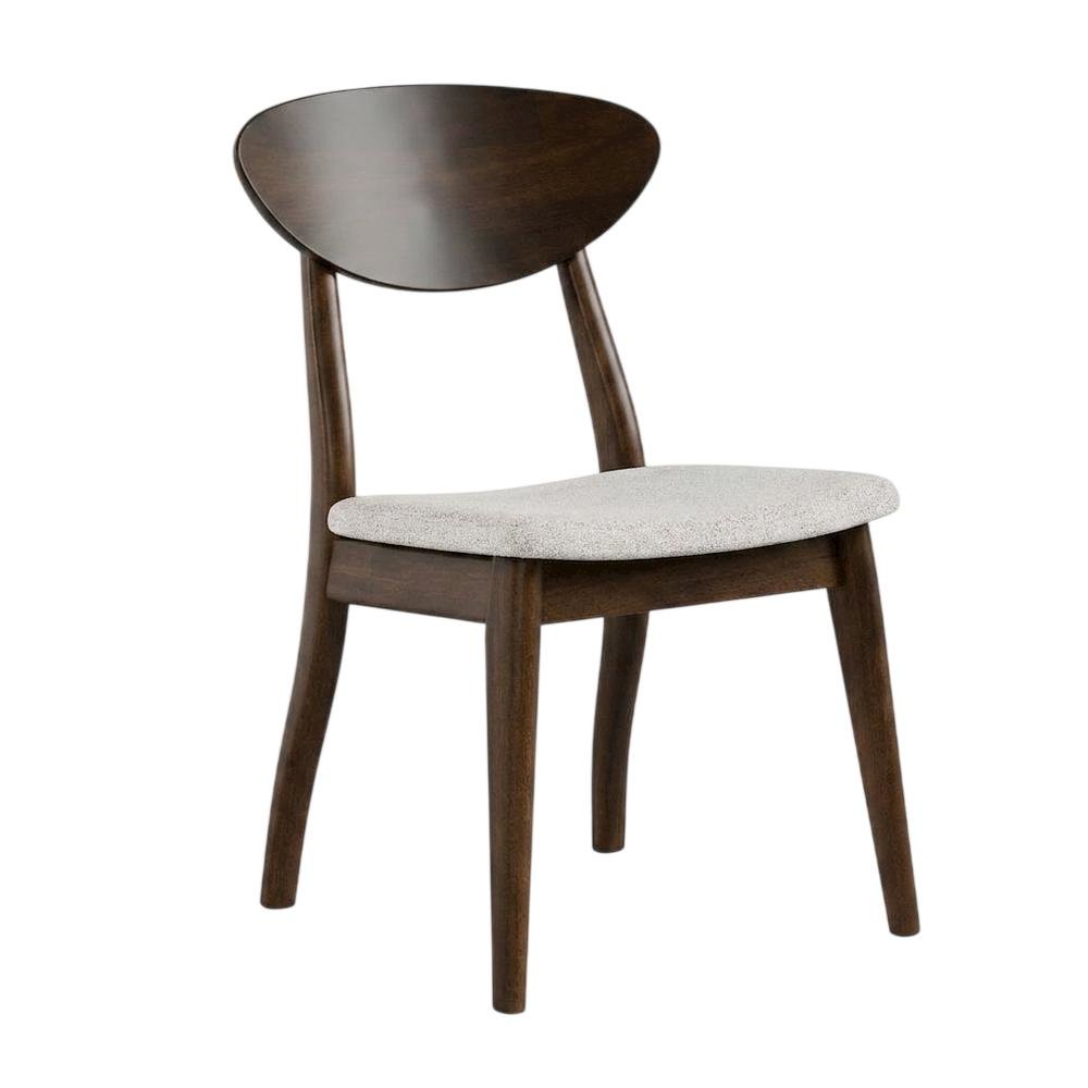 Rich Walnut Solid Wood Dining Chairs - Set of 2