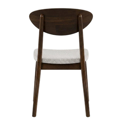 Rich Walnut Solid Wood Dining Chairs - Set of 2