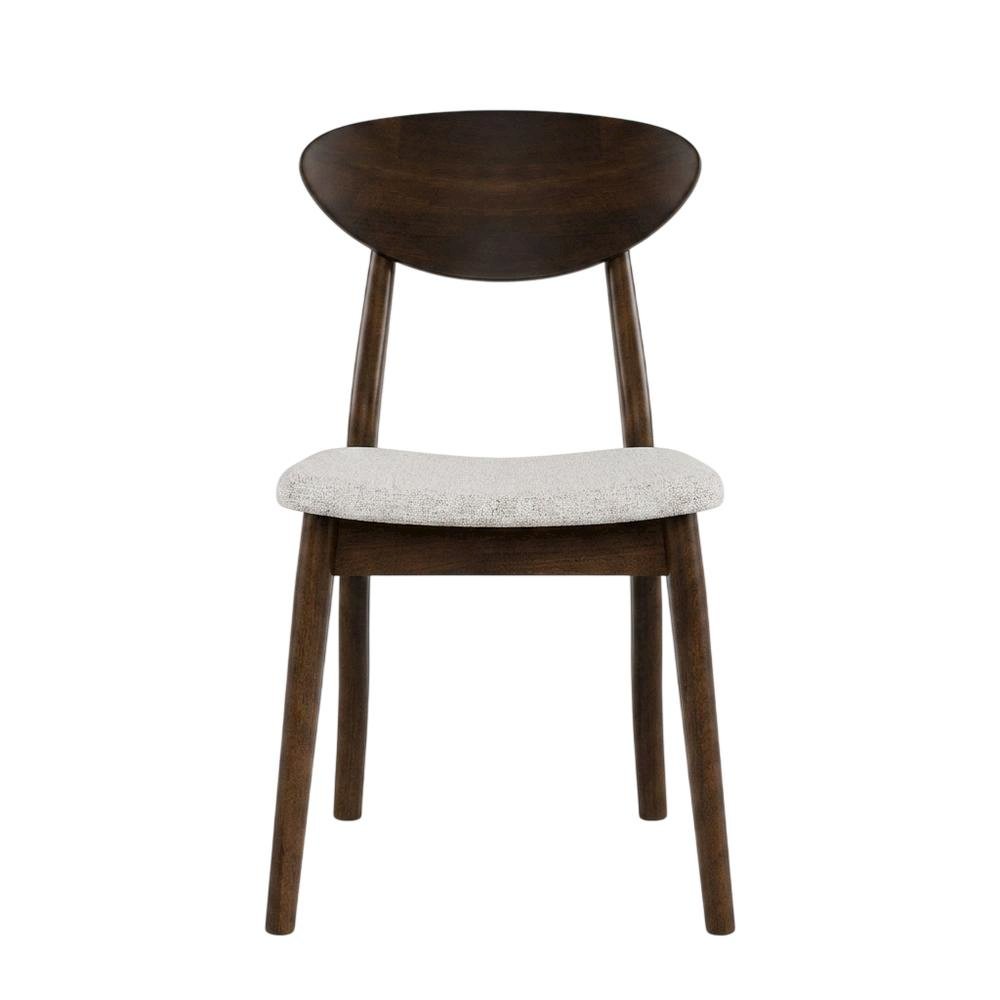 Rich Walnut Solid Wood Dining Chairs - Set of 2