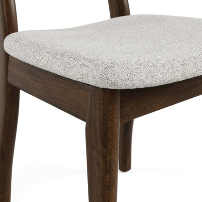 Rich Walnut Solid Wood Dining Chairs - Set of 2