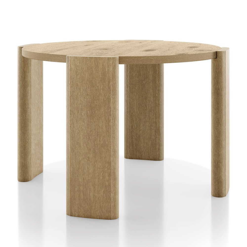Hallond 5-Piece Solid Wood Round Dining Table Set in Oak