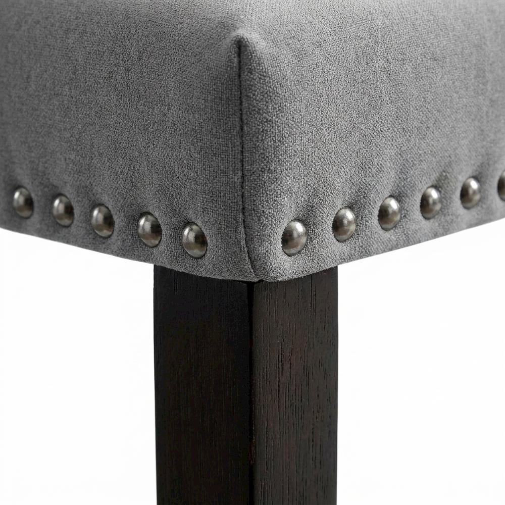 Light Grey Upholstered Side Chair Set with Comfortable Seat and Modern Design