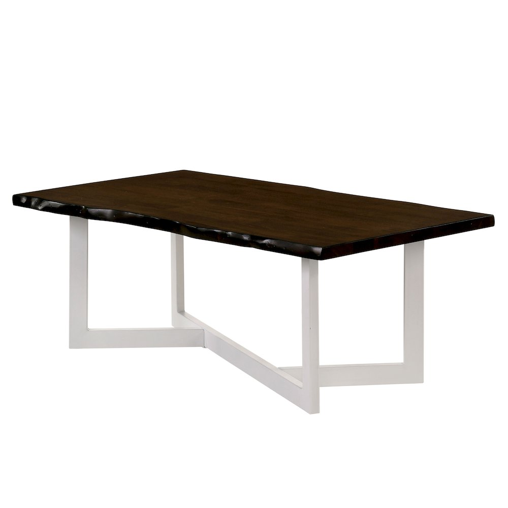 Baletto Contemporary Wood Coffee Table in Oak and White