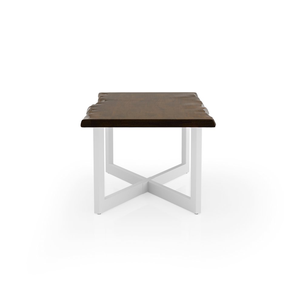 Baletto Contemporary Wood Coffee Table in Oak and White