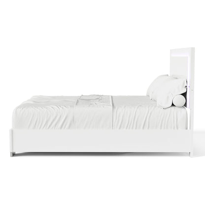 Jiar Modern 3-Piece Panel Bedroom Set with LED on Headboard