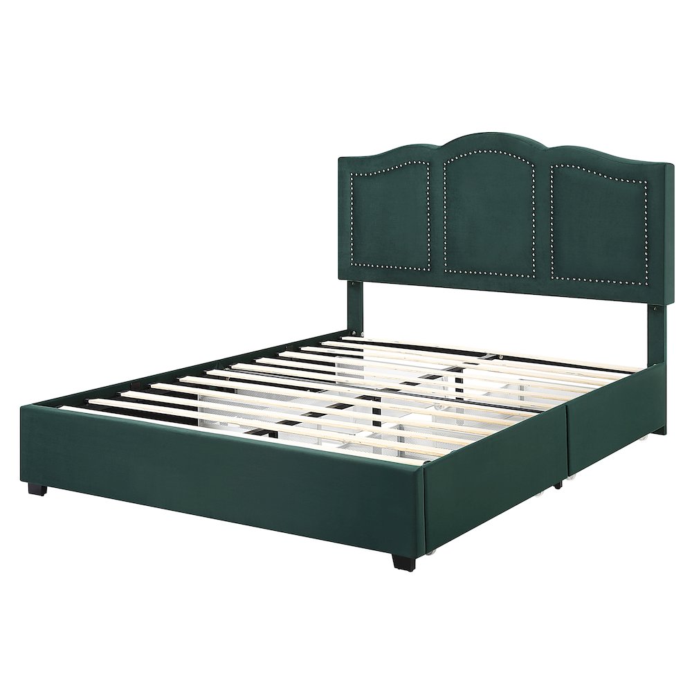 Alameda Fabric Upholstered Bed with Drawers