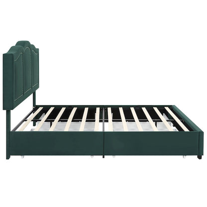 Alameda Fabric Upholstered Bed with Drawers