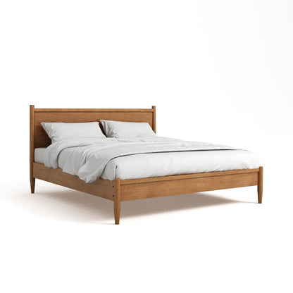 Belkor Solid Wood Queen Platform Bed in Oak