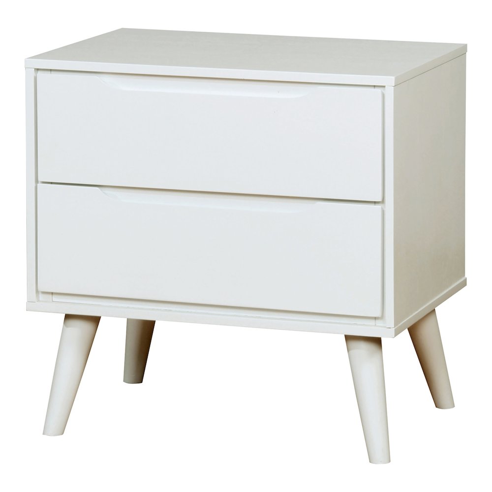 Belkor Mid-Century Modern Wood 2-Drawer Nightstand