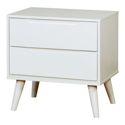 Belkor Mid-Century Modern Wood 2-Drawer Nightstand