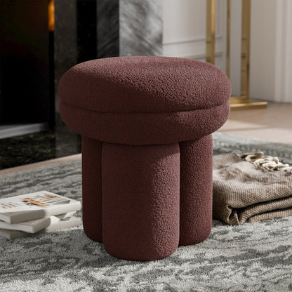Thia I Modern Upholstered Mushroom-Shape Design Ottoman