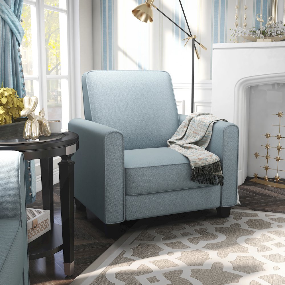 Ducee Transitional Fabric Push Back Chair