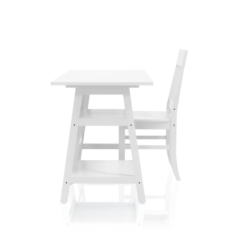 Prenna Wood 2-Piece Writing Desk and Chair Set