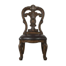Dark Brown Upholstered Dining Side Chair Set with Cushioned Seat