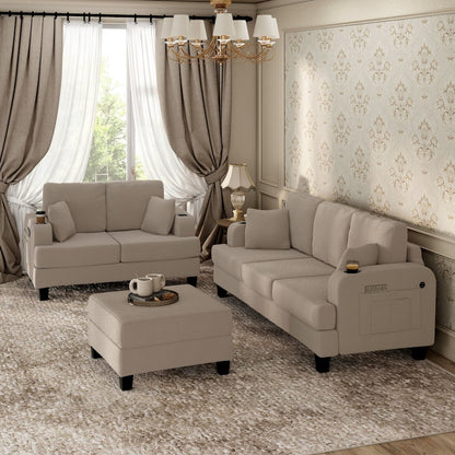 Viafora 3-Piece Boucle Sofa Set
