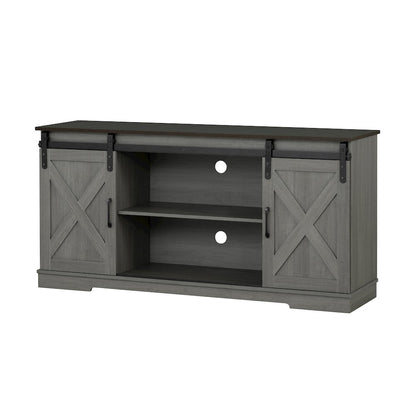 Gaia Farmhouse Wood TV Stand for TV's up to 56-inch in Grey