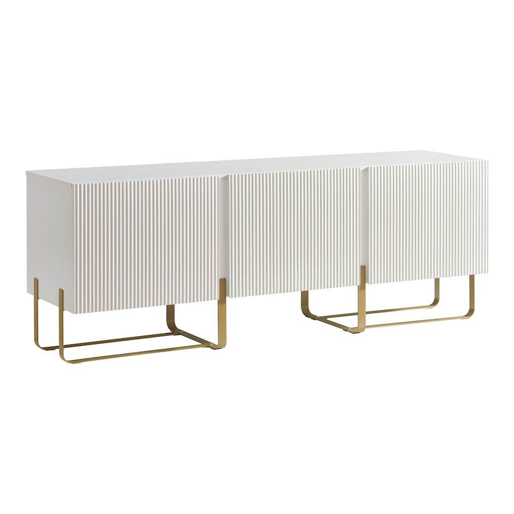 Haft Modern Wood 3-Cabinet TV Stand