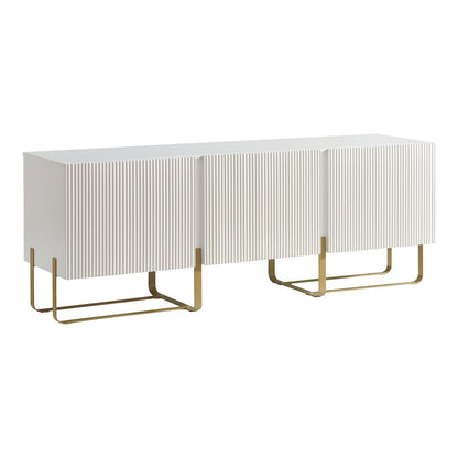 Haft Modern Wood 3-Cabinet TV Stand