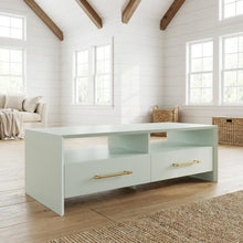 Verdant Wood Coffee Table with 2 Drawers and 2 Shelves MDF Particle Board