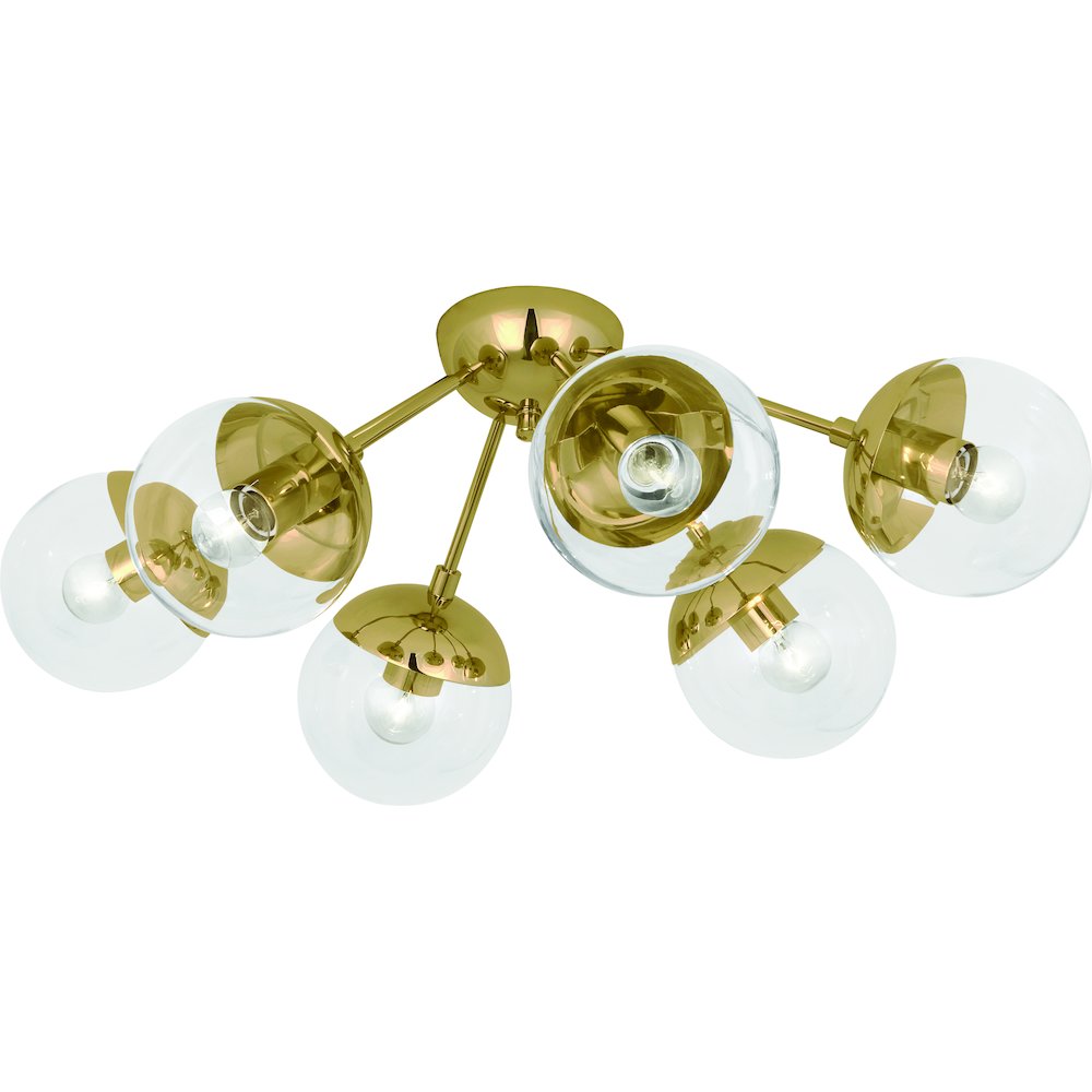 Celeste Flushmount in Modern Brass Color