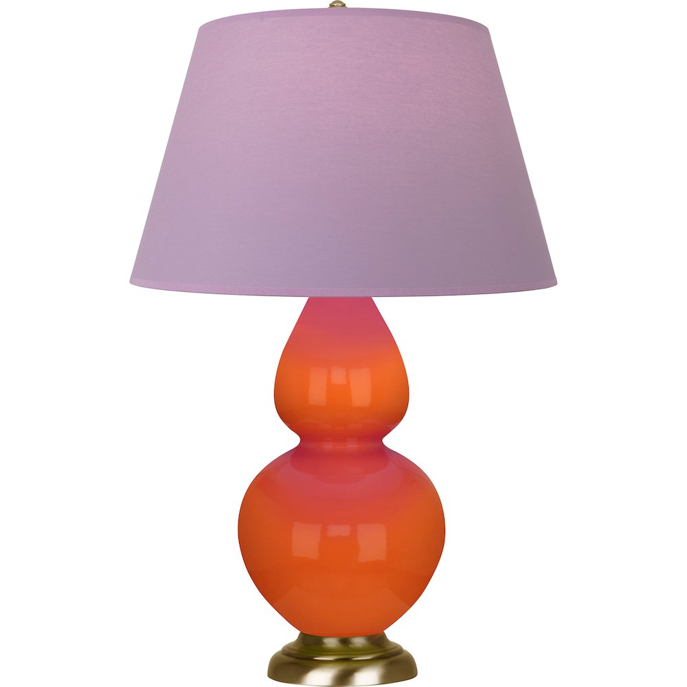 Pumpkin Double Gourd Table Lamp in Pumpkin Glazed Ceramic Color