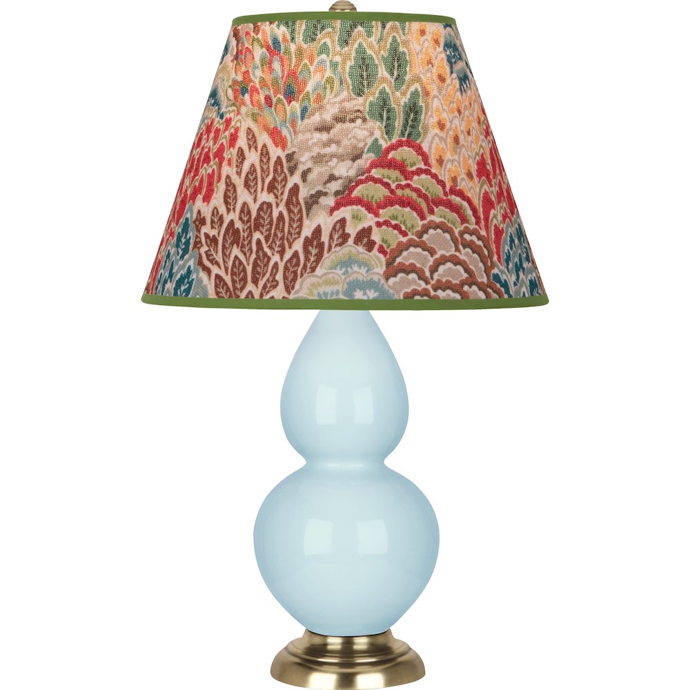 Baby Blue Small Double Gourd Accent Lamp in Baby Blue Glazed Ceramic Color