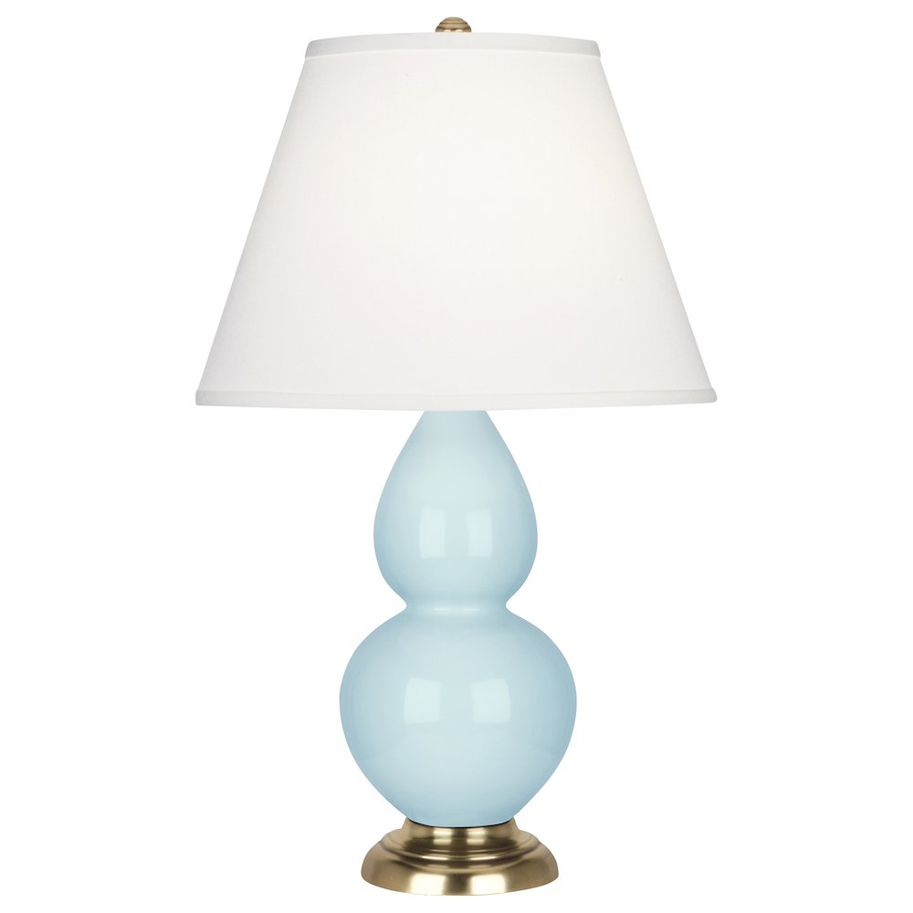 Baby Blue Small Double Gourd Accent Lamp in Baby Blue Glazed Ceramic Color