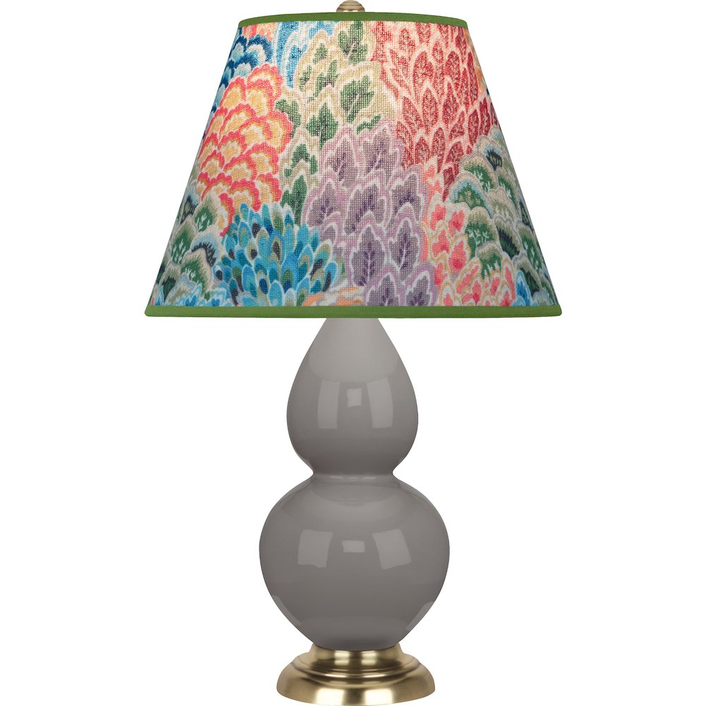 Smokey Taupe Small Double Gourd Accent Lamp in Smokey Taupe Glazed Ceramic Color