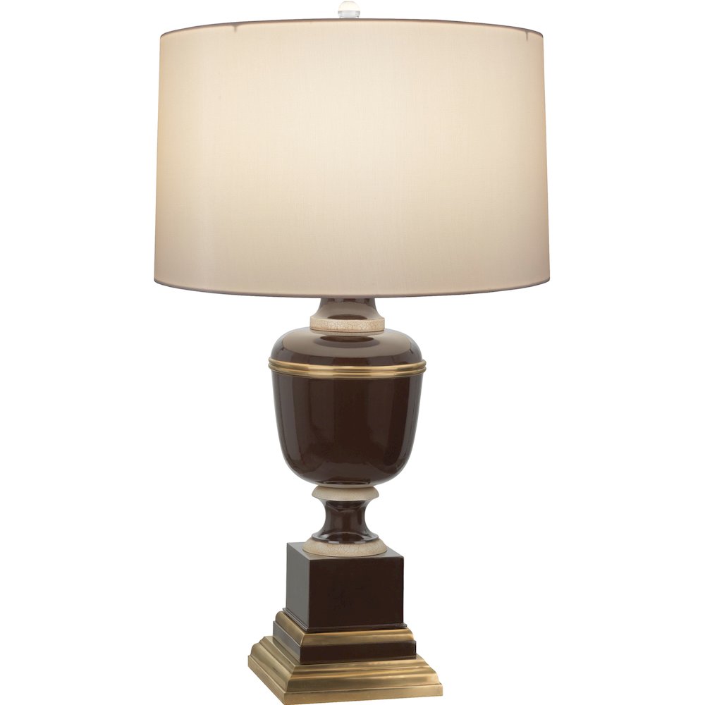 Annika Table Lamp in Chocolate Lacquered Paint And Natural Brass Color