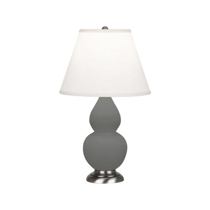 Matte Ash Small Double Gourd Accent Lamp in Matte Ash Glazed Ceramic Color