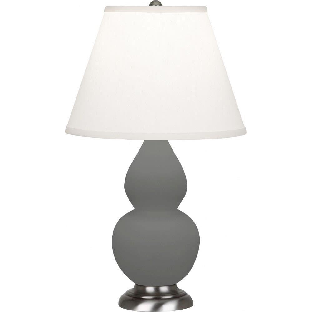 Matte Ash Small Double Gourd Accent Lamp in Matte Ash Glazed Ceramic Color