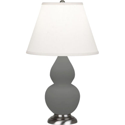 Matte Ash Small Double Gourd Accent Lamp in Matte Ash Glazed Ceramic Color