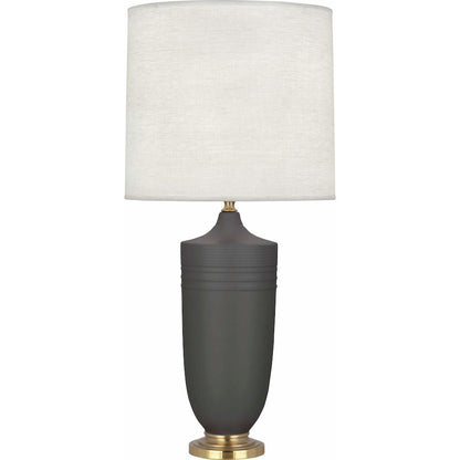 Matte Ash Michael Berman Hadrian Table Lamp in Matte Ash Glazed Ceramic Color