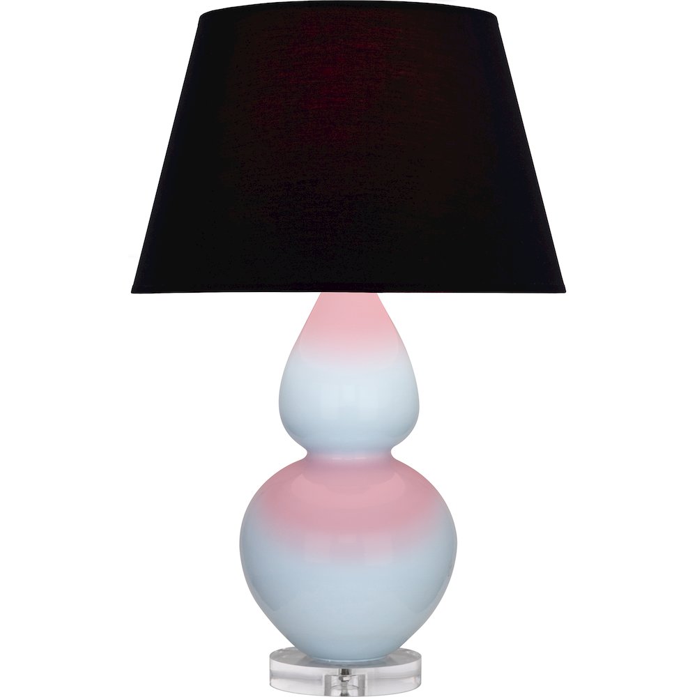 Baby Blue Double Gourd Table Lamp in Baby Blue Glazed Ceramic Color