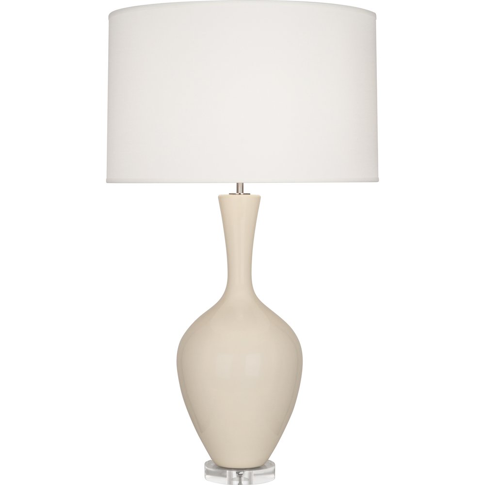 Bone Audrey Table Lamp in Bone Glazed Ceramic Color