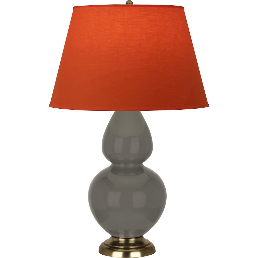 Ash Double Gourd Table Lamp in Ash Glazed Ceramic Color