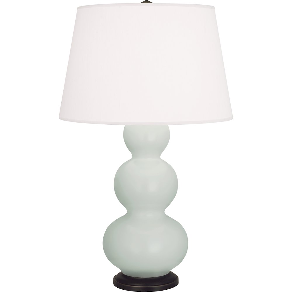 Matte Celadon Triple Gourd Table Lamp in Matte Celadon Glazed Ceramic Color