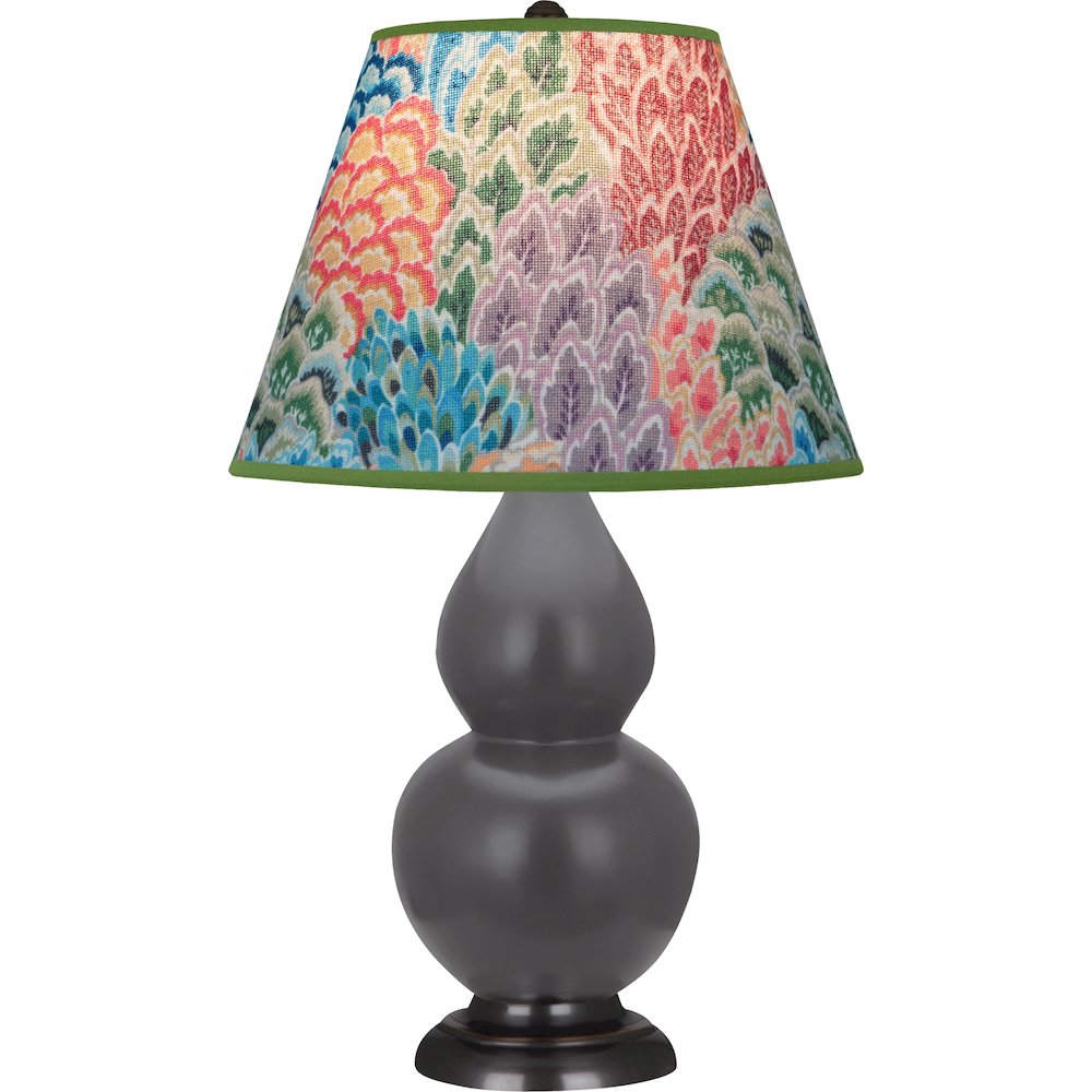 Matte Ash Small Double Gourd Accent Lamp in Matte Ash Glazed Ceramic Color
