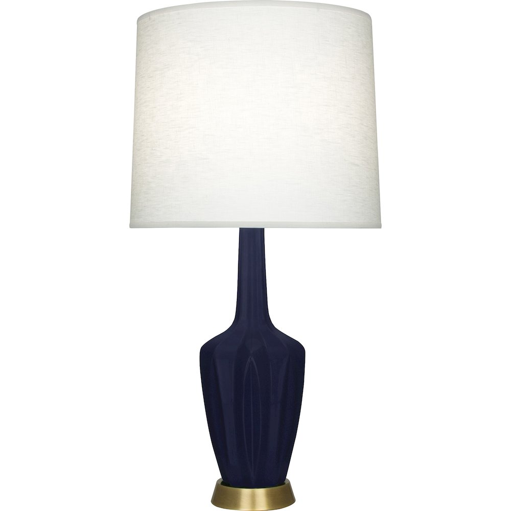Matte Midnight Blue Emma Table Lamp in Matte Midnight Blue Glazed Ceramic Color