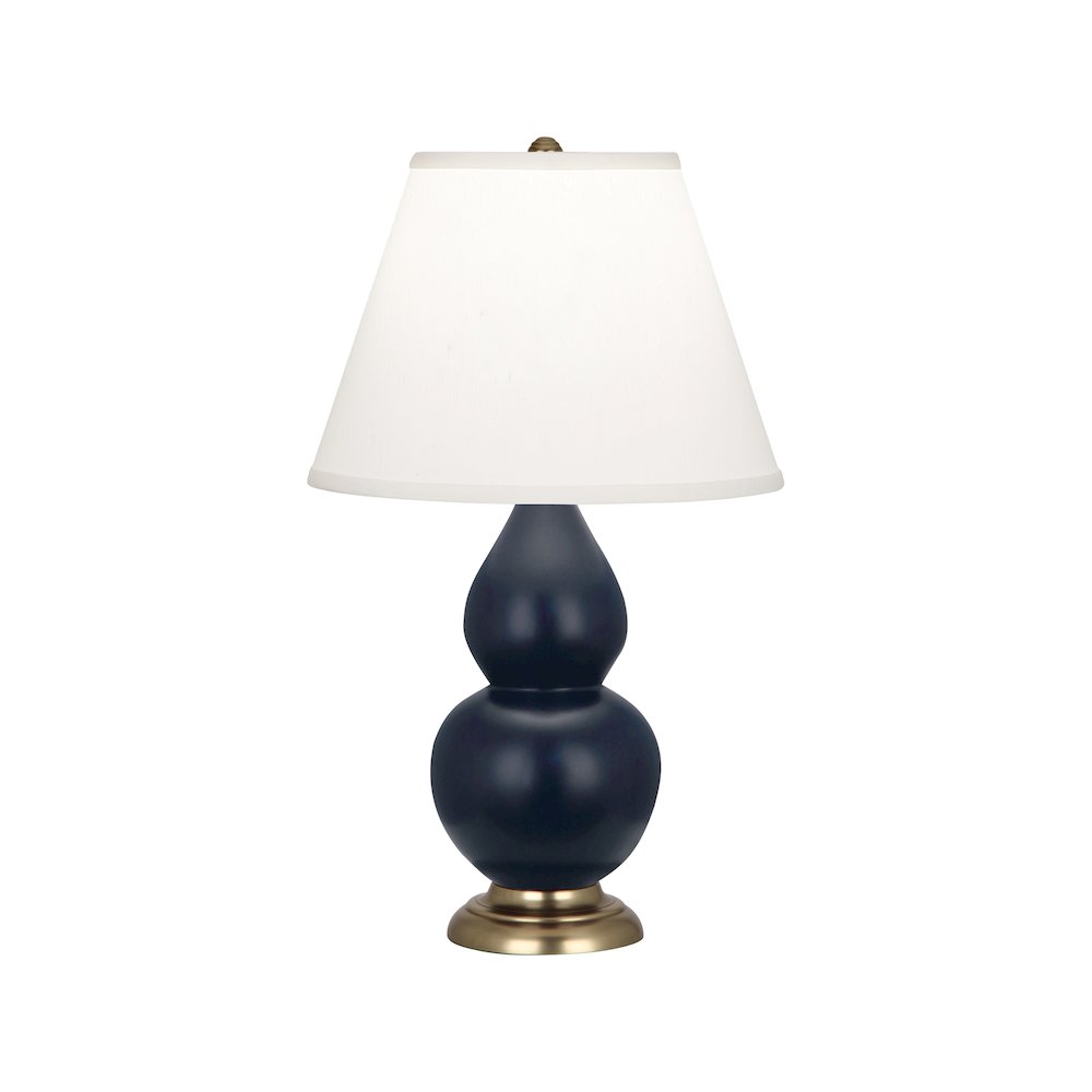 Matte Midnight Blue Small Double Gourd Accent Lamp