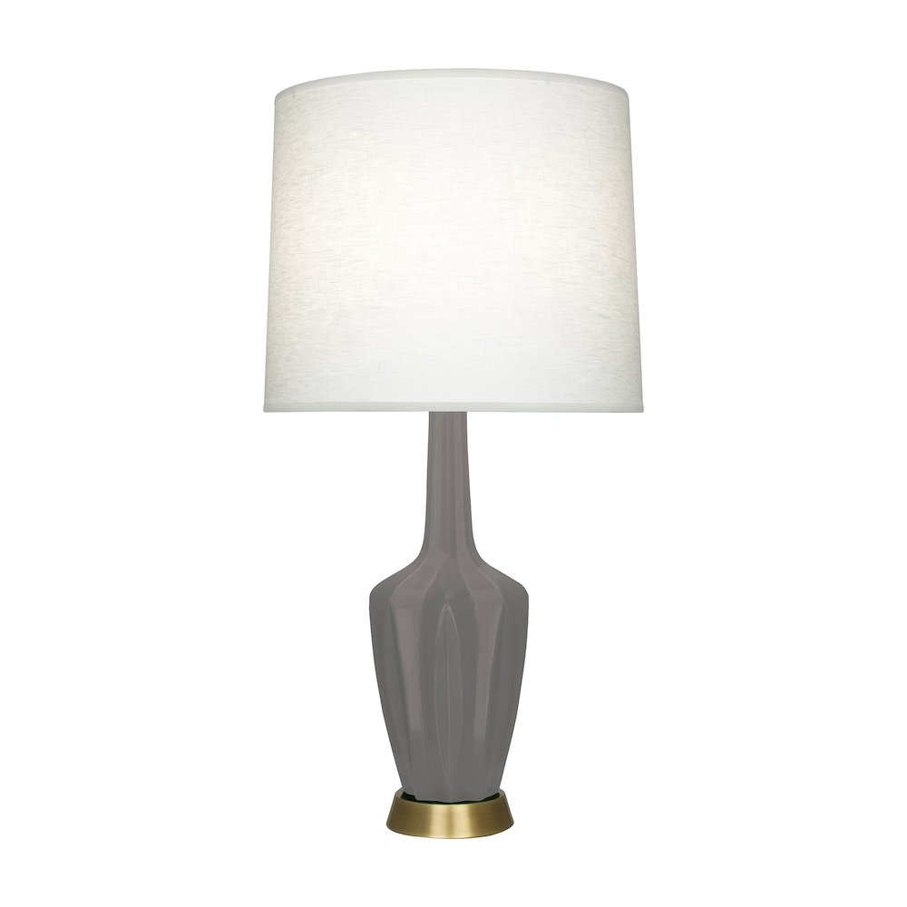 Matte Smokey Taupe Emma Accent Lamp in Matte Smokey Taupe Glazed Ceramic Color