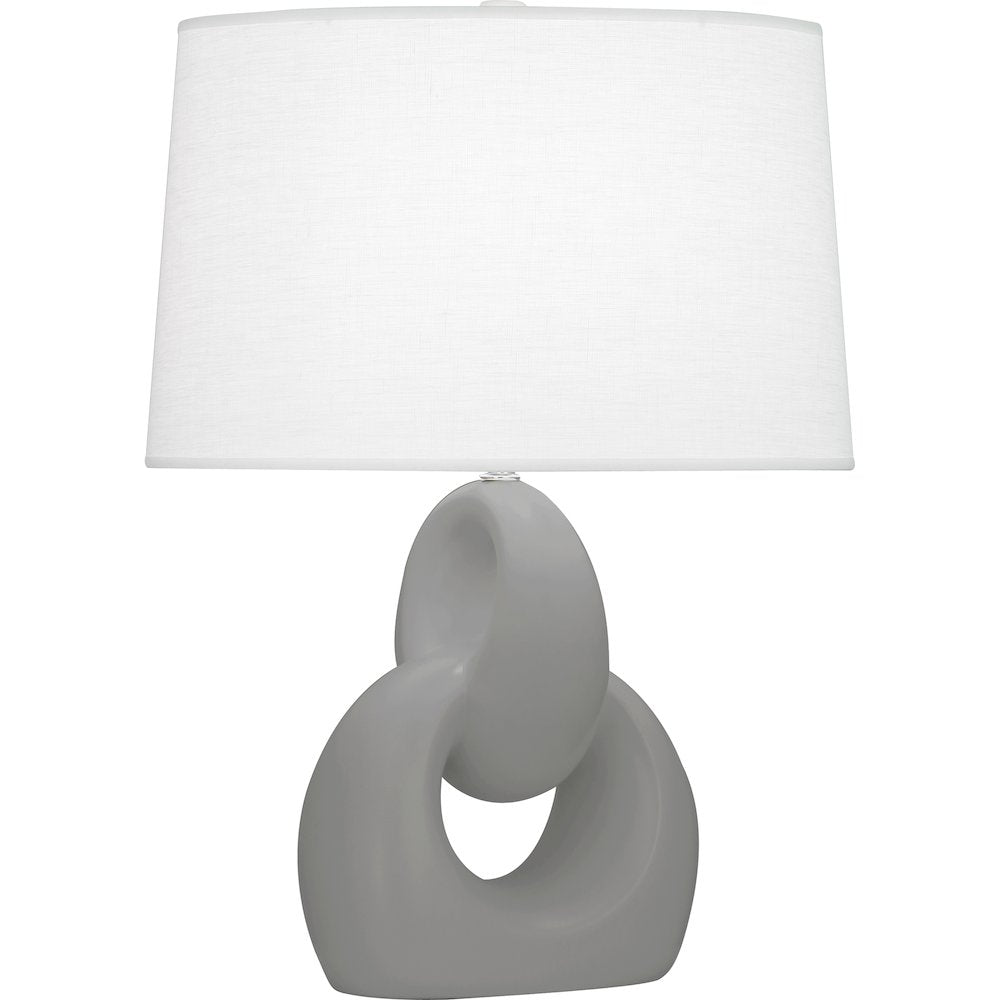 Matte Smokey Taupe Fusion Table Lamp in Matte Smokey Taupe Glazed Ceramic Color
