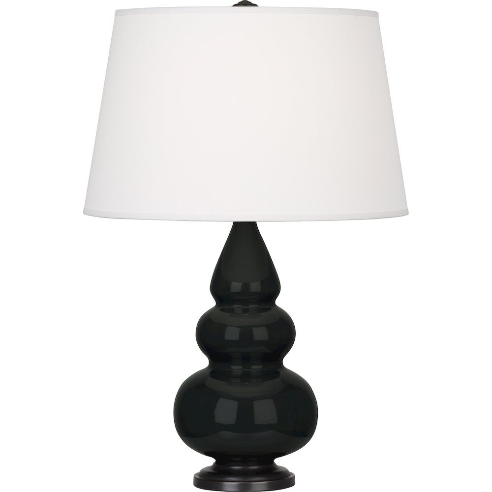 Obsidian Small Triple Gourd Accent Lamp in Obsidian Glazed Ceramic Color