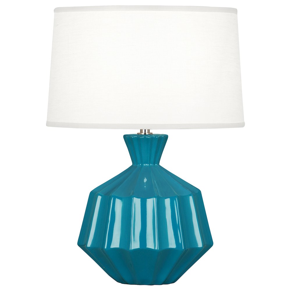 Peacock Orion Accent Lamp in Peacock Glazed Ceramic Color