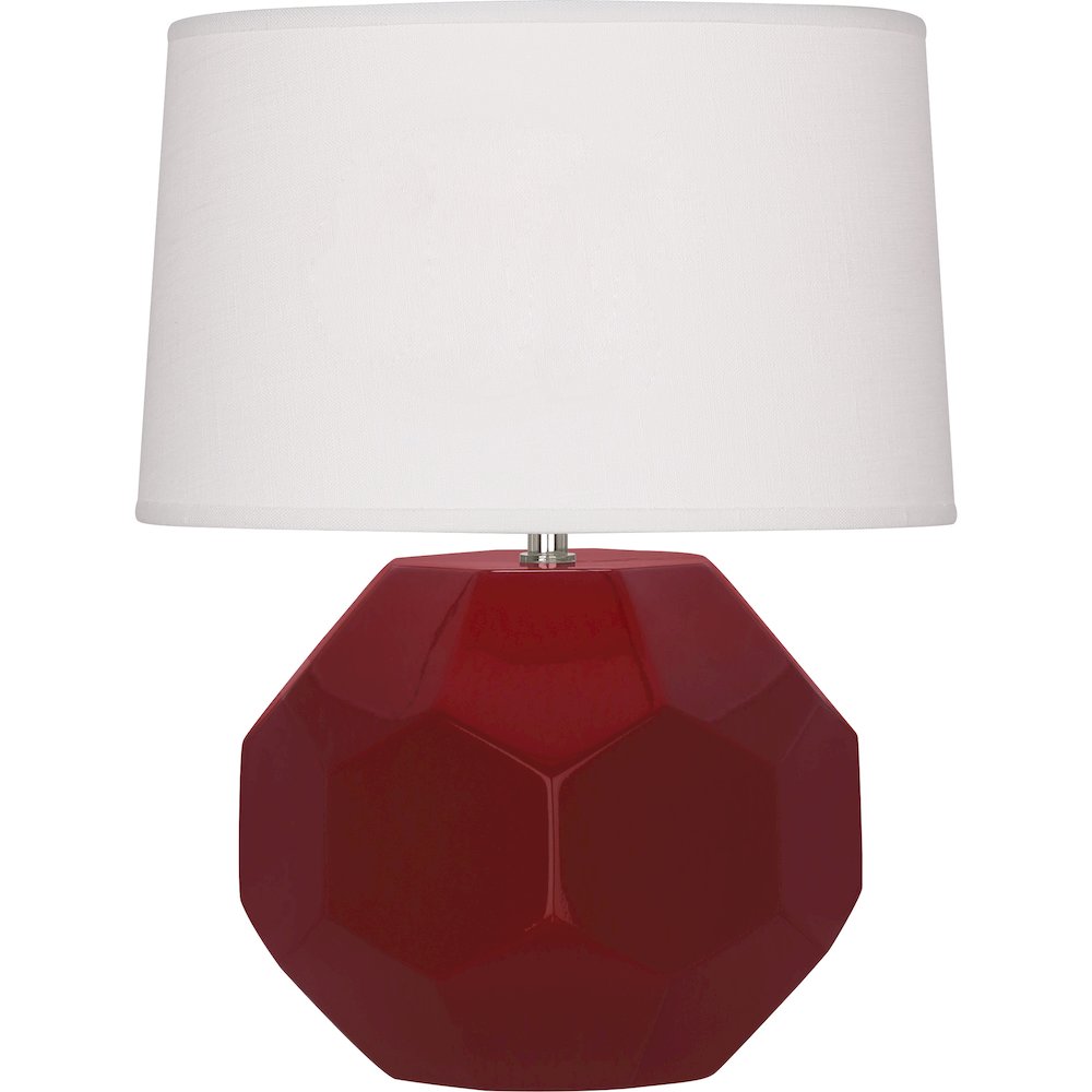 Sangria Franklin Accent Lamp in Sangria Glazed Ceramic Color