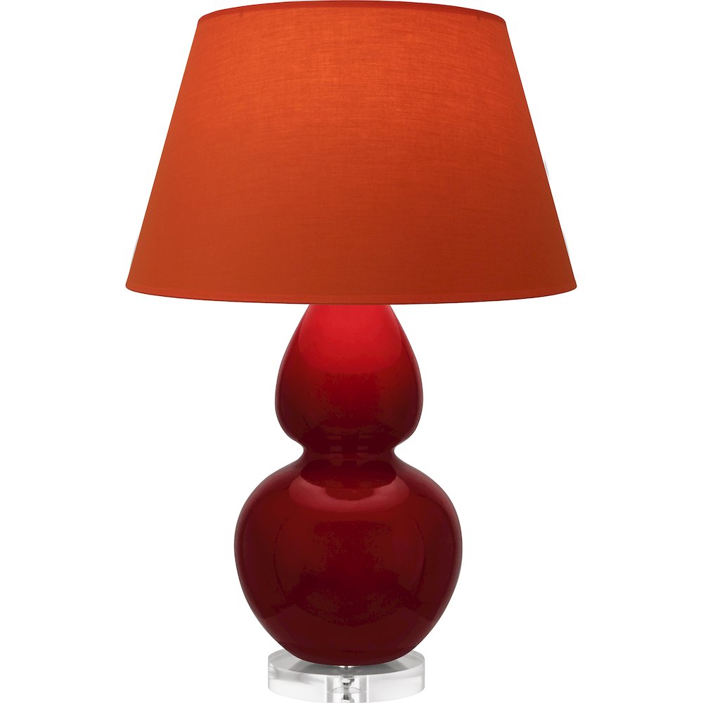Sangria Double Gourd Table Lamp in Sangria Glazed Ceramic Color