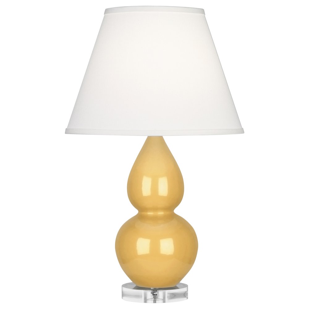 Sunset Small Double Gourd Accent Lamp in Sunset Yellow Glazed Ceramic Color