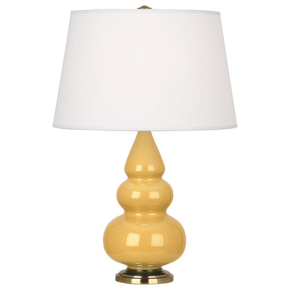 Sunset Small Triple Gourd Accent Lamp in Sunset Yellow Glazed Ceramic Color